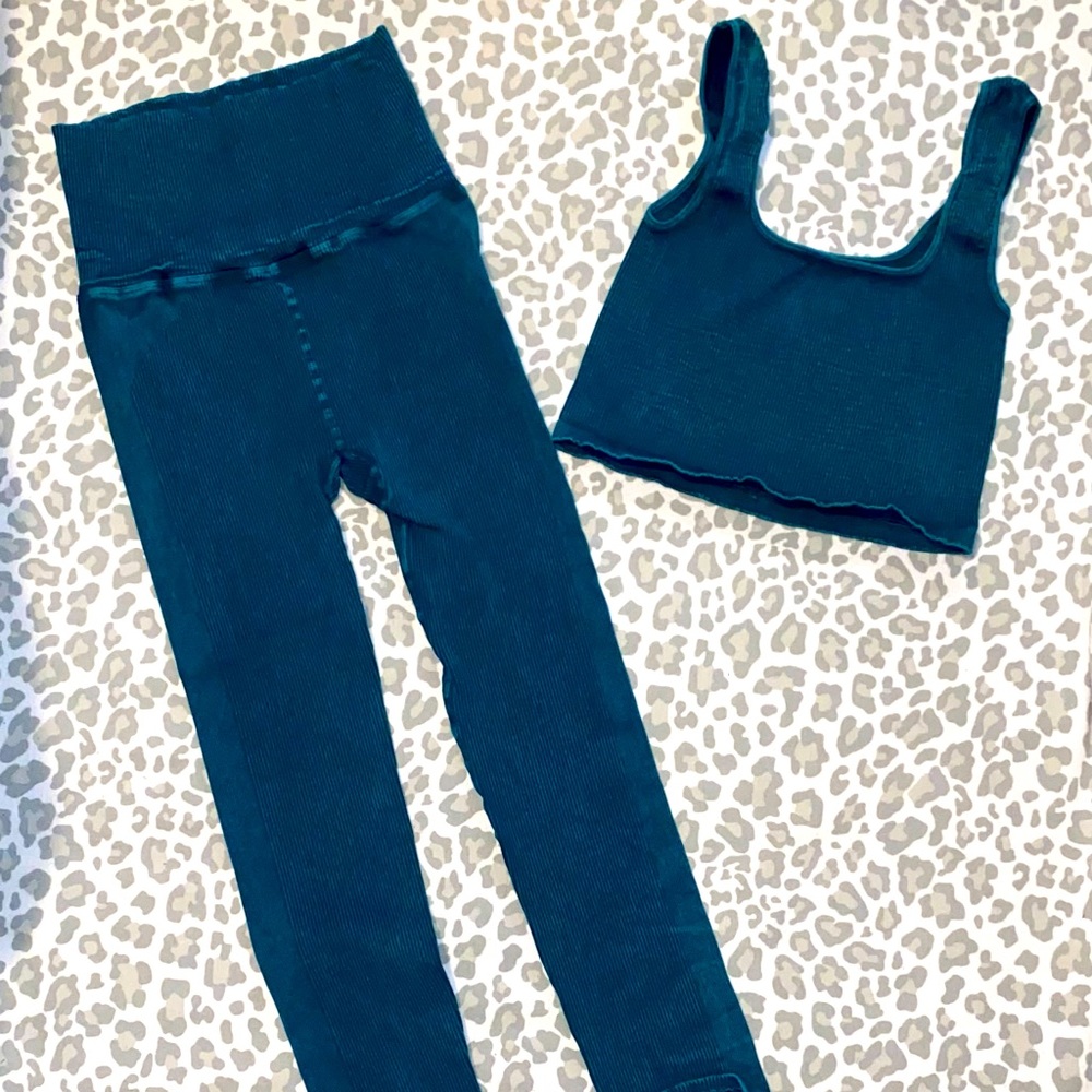 Beautiful teal free people movement set